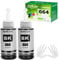 FANSHENG 664 Ink Compatible with 664 ink refill bottles for ET-14000 ET-2500 ET-2550 ET-2600 ET-2650 ET-3600 ET-4500 ET-4550 ET-15000 ET-16500 L100 L110 L200 L210 (2 Pack， Black x 2)