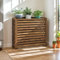 Madera Protector Aire Acondicionado Exterior Cubre Aire Acondicionado Madera Grande Funda Aire Acondicionado Exterior Valla Madera Soporte Para Plantas Interior Protección Contra La Lluvia Y El Sol(11
