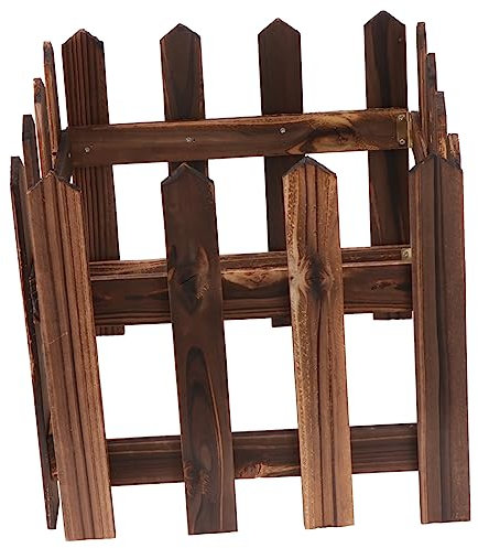 OFFSCH Staccionata in Legno Carbonizzato Per Albero Di Natale Miniatura Decorazione Natale Per Giardino Cortile Ristorante e Festa Recinto Robusto Per Addobbi Festivi