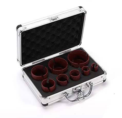 CCAUUB Set di 8 seghe a tazza diamantate per trapano portatile M14 20/25/32/35/40/50/60/68 mm, per gres porcellanato in granito