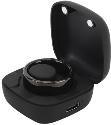 Smart Ring Health Tracker, BT5.1 IP68 Wasserbeständige Schlaf-Tracking Tragbare Gesundheitsringe, Gesundheits-Fitness-Tracker-Ringe für Männer Frauen, mit APP, Schwarz (#7)