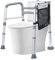 OUUTMEE Cadres de Sécurité pour Toilettes pour Personnes Âgées et Handicapées, Barres d'Appui Pliables pour WC, Cadre de Sécurité pour Toilette à Largeur et Hauteur Réglables, Capacité de Charge 136KG
