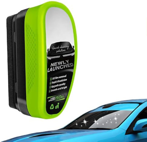 150ML Automotive Oil Film Cleaning Brush,Glass Oil Film Remover, Powerful Glass Cleaning Board for Windshield, Car Glass Oil Film Cleaner, Remove & Prevent Rain and Fog Cleaning Glass Brush ﻿ ﻿ (1)
