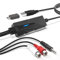 DriverGenius AudioXfer Dispositivo Captura Audio USB-C Digitalizar Audio Analógico | Convierte Casetes, Vinilos, MD y Más a Digital Mediante Conexiones 3.5mm/RCA | Con PC, Mac y Linux (AV202-C)