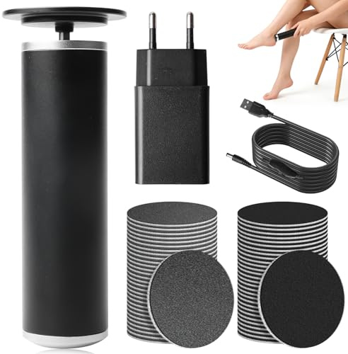 Hornhautentferner Elektrisch: Elektrische Hornhautentferner mit 60PCS Sandpapierpads, Hornhaut Fuß Entfernen, Wiederaufladbare Elektrisches Hornhaut Fuß Set, für rissige Fersen,Hornhaut, Abgestorbener