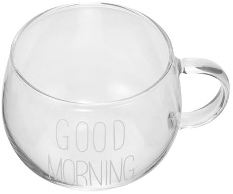 Alipis Milchbecher aus Glas das büro offic Frühstücksglasbecher wischtelgeschenk die bescherung Party kaffeetassen Teebecher aus Glas großer Milchbecher Frühstücksmilchbecher Tee Becher