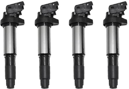 4-teilige Zündspulen, kompatibel mit BMW E60 E46 E66 E67 E81 E83 E88 E89 E90 E92 118i 120i 316i 318i 320i 520i 525i 730i X3 X5 Z4 0221504464