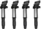 4-teilige Zündspulen, kompatibel mit BMW E60 E46 E66 E67 E81 E83 E88 E89 E90 E92 118i 120i 316i 318i 320i 520i 525i 730i X3 X5 Z4 0221504464