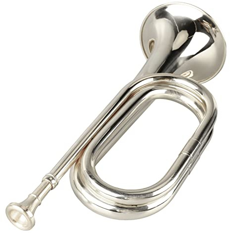 Eminchu Einsteigerfreundliche Trompete aus Messing Im C-Dur-Stil Im Militärstil für Einfaches Spielen für Orchester- und Blaskapellen-Fans (SILVER)