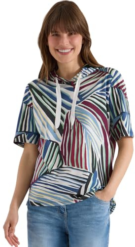Cecil Hoodie Shirt mit Print Palm Breeze Green XXL
