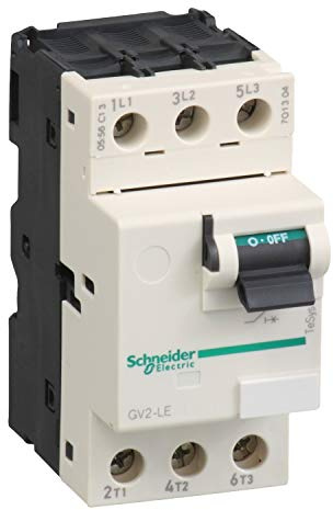 Schneider Electric Motor circuit breaker, TeSys GV2, 3P, 2.5 A, magnetic, toggle control, screw clamp terminals