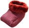 Fußsack Fußwärmer FUSA-NW-BOR-BOR Steppstoff mit echtem Merino Lammfell gefüttert 25mm bordeaux-bordeaux
