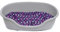 adena Hundekorb 110 x 74 cm warmgrau + Kissen Herzen lila