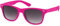 styleBREAKER Kinder Sonnenbrille Retro Nerd Design mit verspiegelten oder getönten Gläsern | UV400 Schutz | Kunststoffrahmen | für Kleinkinder 18 Monate bis 4 Jahre, Gestell Pink/Glas Grau Verlauf