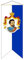 Bayerisches Banner mit dem Porträt vom König 60 x 150 cm mit Schwalbenschwanz Einschnitt