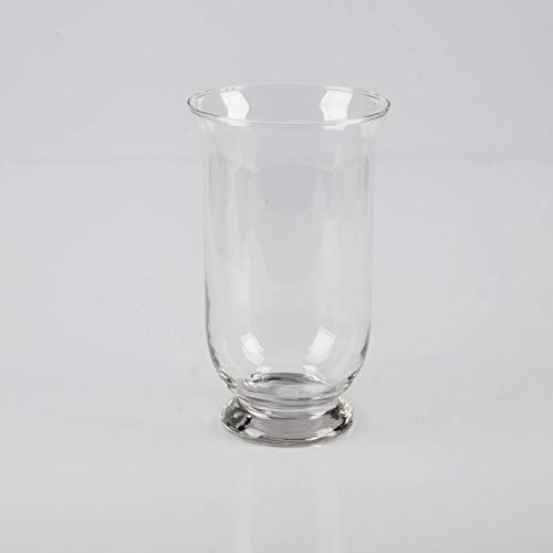INNA-Glas Windlicht - Vase LEA aus Glas, klar, 24cm, Ø 14cm - Runde Glasvase - Blumenvase aus Glas