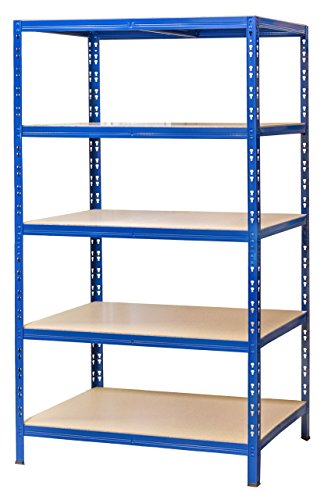 Callidus Baumarkt Schwerlastregal 179x100x60 cm blau 5 Böden 175 kg I I Werkstattregal Reifenregal Kellerregal Lagerregal