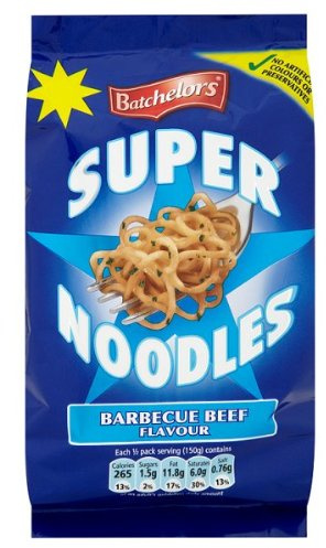 Batchelors Super Noodles Barbecue Beef Flavour 100g (Pack of 8 x 100g)