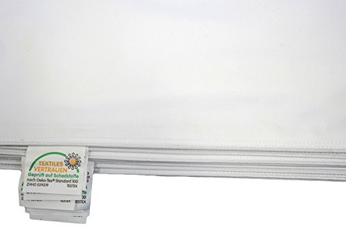 Inlett - Inletts 100% Baumwolle Qualität Kissenhülle Weiß Verschiedene Größe (40x80cm) mit Seitenöffnung die Zugenäht Werden muss. Kein Reißverschluss.