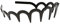 Gazechimp Hairhoop Serre-tête en zigzag avec épingles, 1 stück (1er Pack), Résine