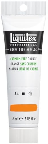 Liquitex Heavy Body Acrylic Tubo De Pintura Acrílica, Naranja Sin Cadmium, 59 ML, 59