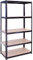 Megashopitalia Regal Regal Regal Lagerregal Metall Stahl lackiert B90xT40xH180cm 5 Böden Holz MAX 870kg SCHWARZ