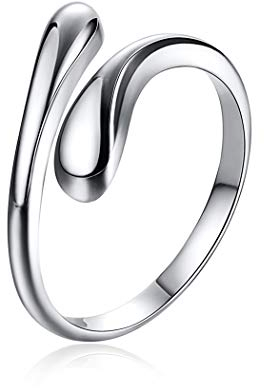 ChicSilver 925 silberring damen Tropfen Ring für Frauen Minimalist Teardrop Schmuck Weihnachten Geschenke