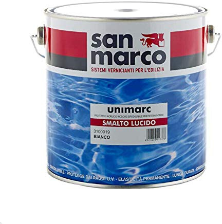 san marco unimarc smalto lucido all'acqua 750 ml sanmarco (nero 036)