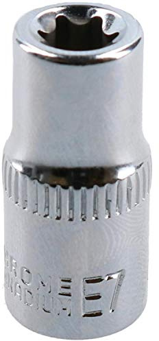 E7 Female Torx Socket Star Bit 1/4 Drive Standard External Chrome Vanadium Steel