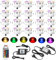 SUBOSI 20er Bluetooth RGB Led Bodeneinbaustrahle Aussen 0.5W Ø45mm IP67 Wasserdicht LED Einbaustrahler Terrasse Küche Garten Led Lampe Full Kit