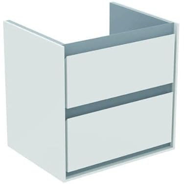 Ideal Standard Connect Air Waschtischunterschrank, 530mm, 2 Auszüge, E1606, Farbe: Weiß glänzend/hellgrau matt - E1606KN