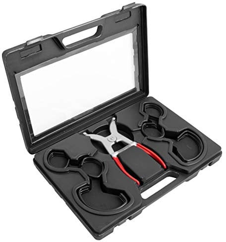 Spring Miter Clamp 25 Piece Set with 24 Assorted Size Spring Clamps and 1 Easy to Load Spring Tensioned Pliers for Woodworking Frames, Moulding and 45 Degree Corner Clamping