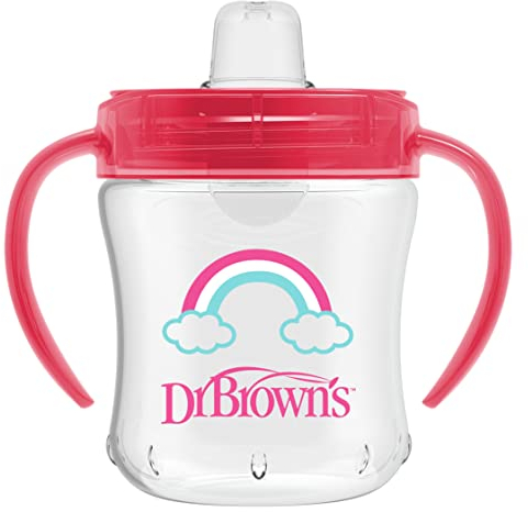 Dr. Brown's Transition Sippy Cup with Soft Spout - Pink - 6oz - 6m+