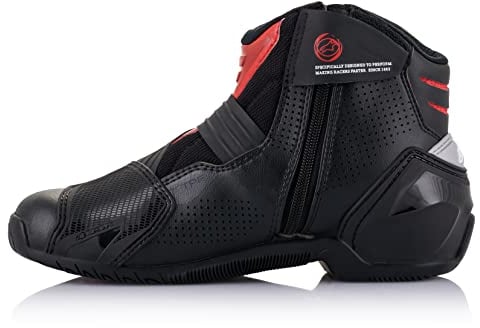 Alpinestars SMX-1 R V2, Stivali da Moto Unisex-Adulto, Nero Rosso, 41 EU