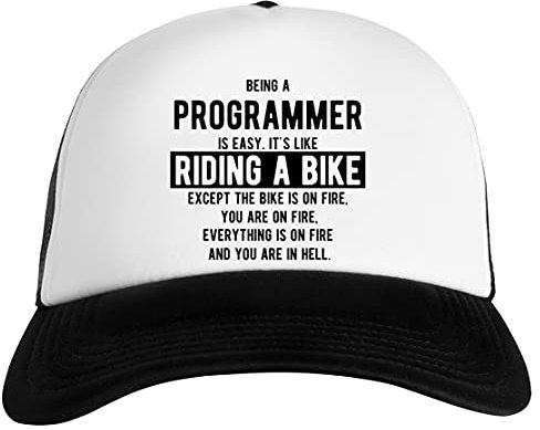 Being A Programmer is Easy Its Like Riding A Bike Unisex Baseball Snapback Kappe Cap