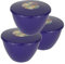 Pudding Basin and Lid Pack of 3 Plastic Pudding Basins Medium to Large Sized Purple Food Safe Steaming Bowls 2 Pint