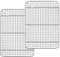 TEAMFAR Rejilla de enfriamiento, rectangular de acero inoxidable, rejilla de enfriamiento, 2 unidades, reutilizable para hornear, asar, enfriar, 38,9 cm x 28,5 cm x 2 cm, saludable y duradera, apta