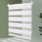 Doppelrollo Klemmfix ohne Bohren B95 x H120cm(Stoffbreite 91cm) Weiß, Rollos für Fenster, Rollo ohne Bohren mit Lichtdurchlässig und Verdunkelnd/Höhe Stufenlos Verstellbar/Kindersicherung