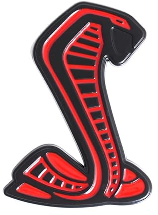 GMHB Für F&ord Mustang Metall 3D Silber Cobra Snake Karosserie Kühlergrill Emblem Seite Heck Aufkleber Grill Abzeichen (Farbe : 1)
