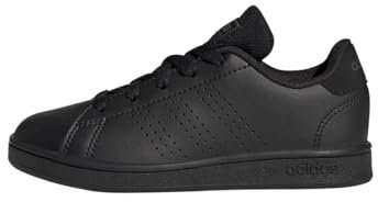 adidas Advantage Lifestyle Court Lace Shoes Tennis, Core Black/Core Black/Grey Six, 5 UK