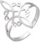 UNIFT Hexen Knoten Ring für Frauen Edelstahl Geometrische Stil Elegante Schick Irischer Keltischer Knoten Einstellbar Ring Hexerei Amulett Schmuck (silber)