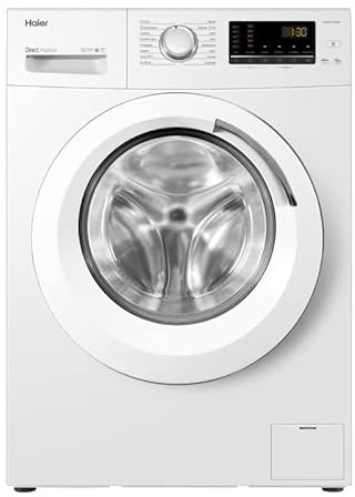 HAIER Lave-linge hublot HW80-B1239N-FR - 8 kg - Direct motion - 1200 trs/min - Vapeur - Classe A - Traitement anti-bactérien