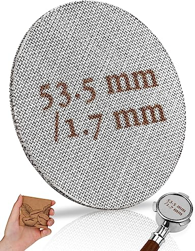 Puck Screen 54mm, Puck Screen 53.5 Puck Sieb Mellbree 1 Stück Gesinterte Kaffeefilter für Espresso Coffee Siebträger Zubehör 1.7mm Dicke 150μm Edelstahl 316 Wiederverwendbar Rostfrei