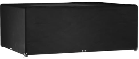 vidaXL Gartenmöbel Abdeckung, Abdeckplane Wasserdicht UV-beständig, Rechteckig Schutzhülle mit 16 Ösen, Garnitur Schutzhaube Abdeckplane für Rattanmöbel, 300x250x90cm