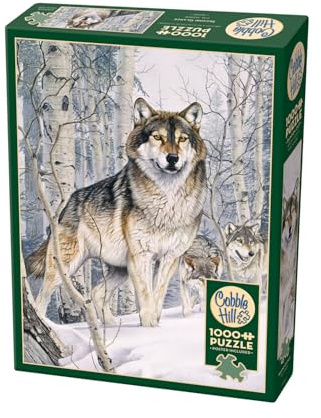 Cobble Hill 3840143 Wolf im Winterwald, 1000 Teile Puzzle inkl. Puzzleposter für Erwachsene und Kinder ab 12 Jahren, Tierpuzzle, Winter, Schnee
