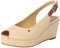 Tommy Hilfiger Sandales Compensées Femme Iconic Elba Sling Back Talon Compensé, Beige (Harvest Wheat), 40