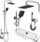 Rea Colonne de Douche avec thermostat ROB Chrome Système de Douche en Laiton Pour Salle de Bain (Chrome)