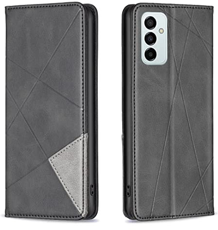 Posanter Coque pour Samsung Galaxy M23 5G, Housse Portefeuille en Cuir Etui de Protection avec Slim TPU Silicone Bumper Antichoc Magnétique Flip Case, Porte Cartes avec Fonction Support Cover (Noir)