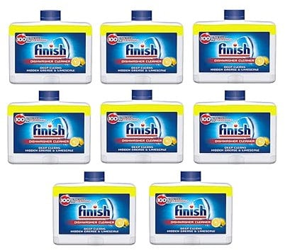 Finish Dishwasher Cleaner - Savers Pack of 8x250ml - De-scales, Deep Cleans, Prolongs Life of Dishwasher - Removes Nasty Odours…