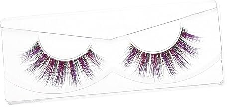 POPETPOP 2 Paires Cils Faux Violet Fibre La Plume 3d Croix